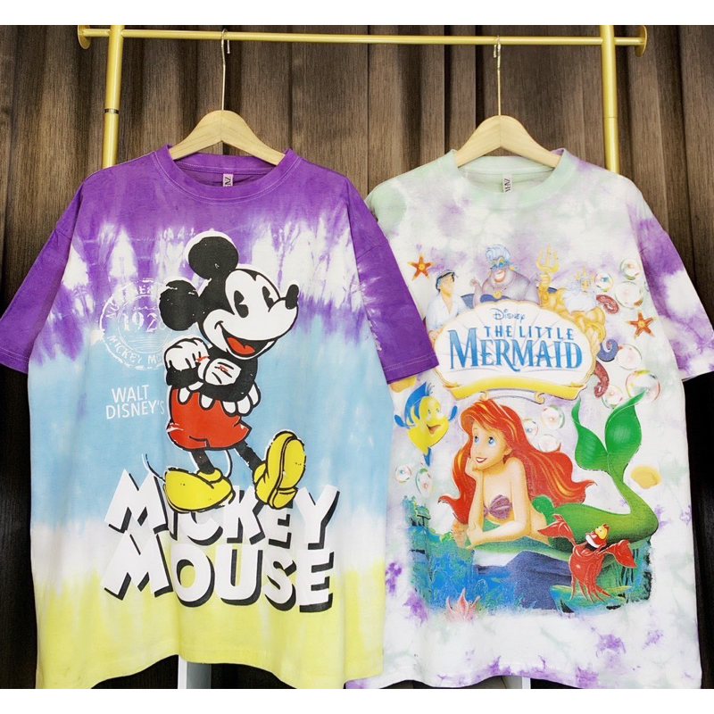 พร้อมส่งเสื้อยืดผ้าฟอกลายการ์ตูน รวมลายขายดี