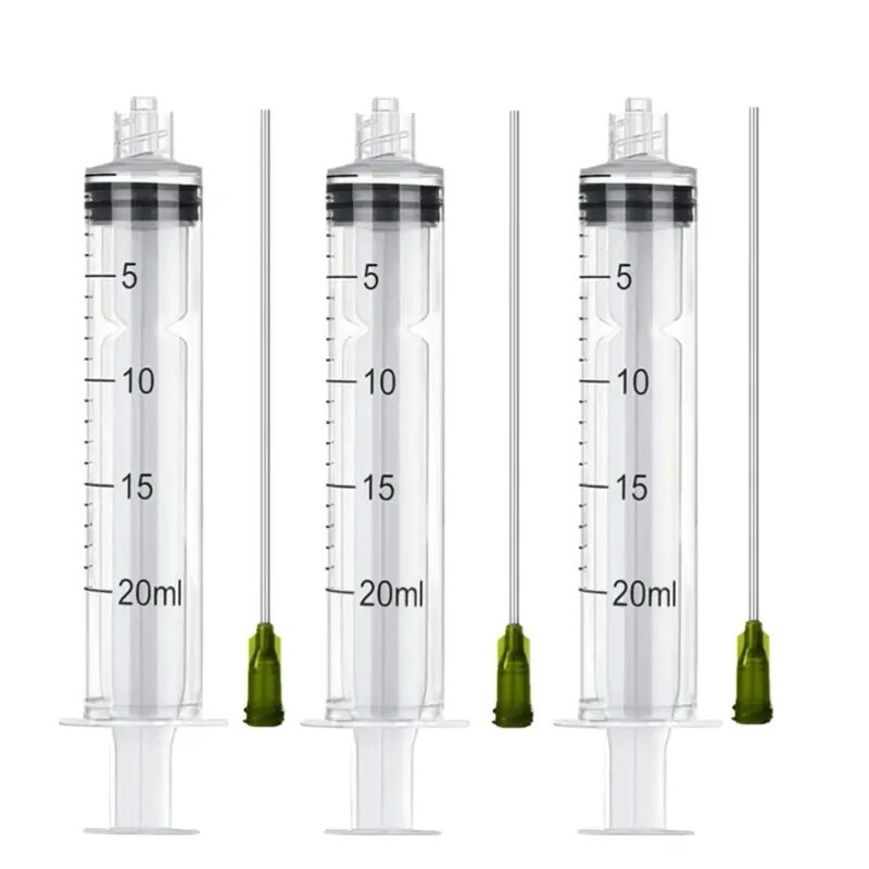 เข็ม 15G ยาว 10 CM. สำหรับดูดน้ำหอม ดูดหมึก พร้อมไซริงค์ หัวล็อค luer lock syringe พลาสติก 20 ml.