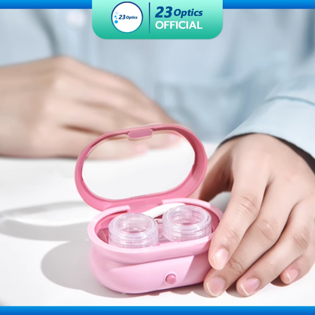 CLEAR CLEANERS เครื่องล้างคอนแทคเลนส์แบบพกพา ใช้ถ่าน AAA ใช้งานง่ายแค่ปุ่มเดียว เหมาะสำหรับมือใหม่!!