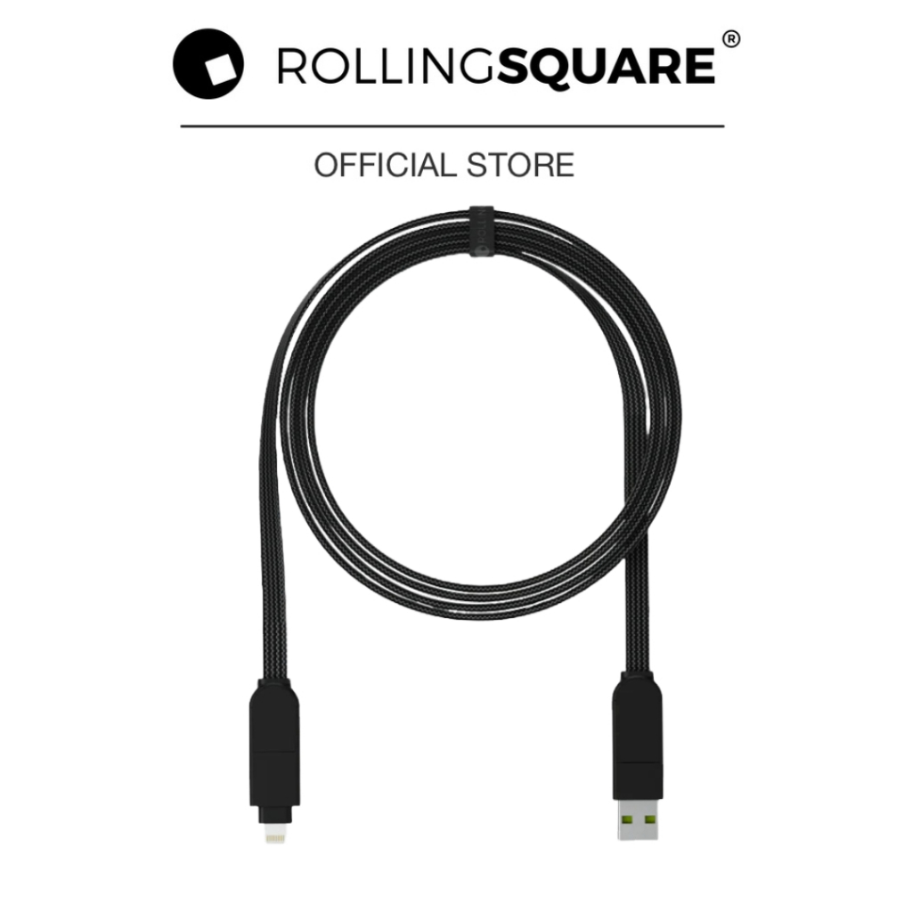 Rolling Square InCharge X Max 100W 1.5m -Black สายชาร์จ (สินค้าใหม่ แพคเกจชำรุด)