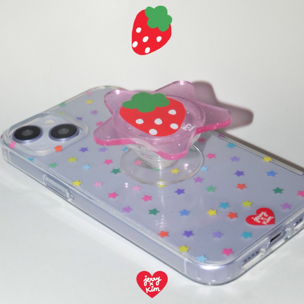 Sparkling Strawberry Glitter Griptok🍓 Jerryxkimdotstick รหัส348