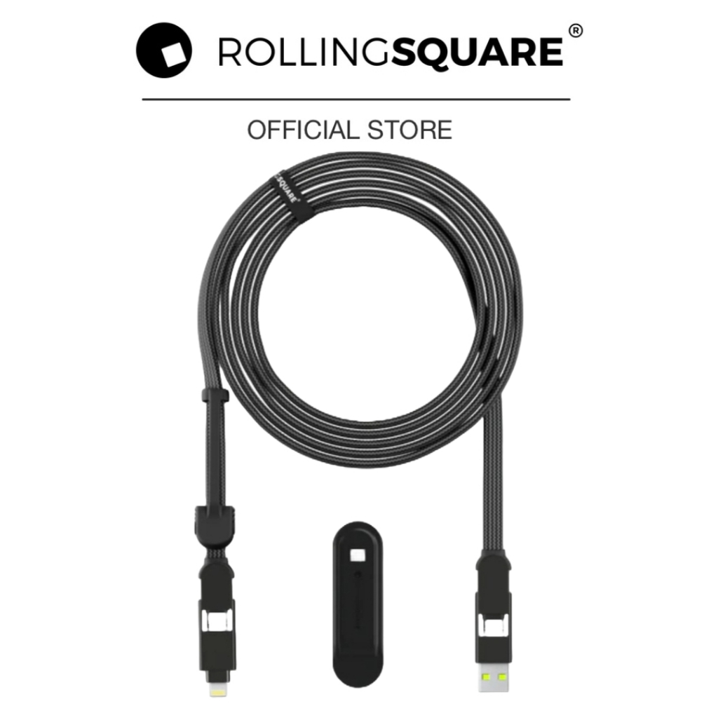 Rolling Square InCharge XL 100W 3m -Black สายชาร์จ