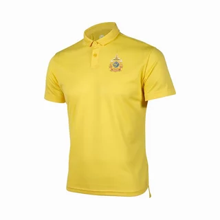 WARRIX เสื้อโปโล สีเหลือง พร้อมตราสัญลักษณ์ รุ่น PIQUE POLO (WA-241PLAKI03)