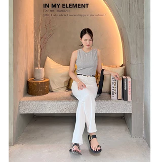 [P1Y] เสื้อแขนกุดรุ่นยาว ผ้าไม่บางใส่สบาย แมชง่ายจึ้งทุกลุค