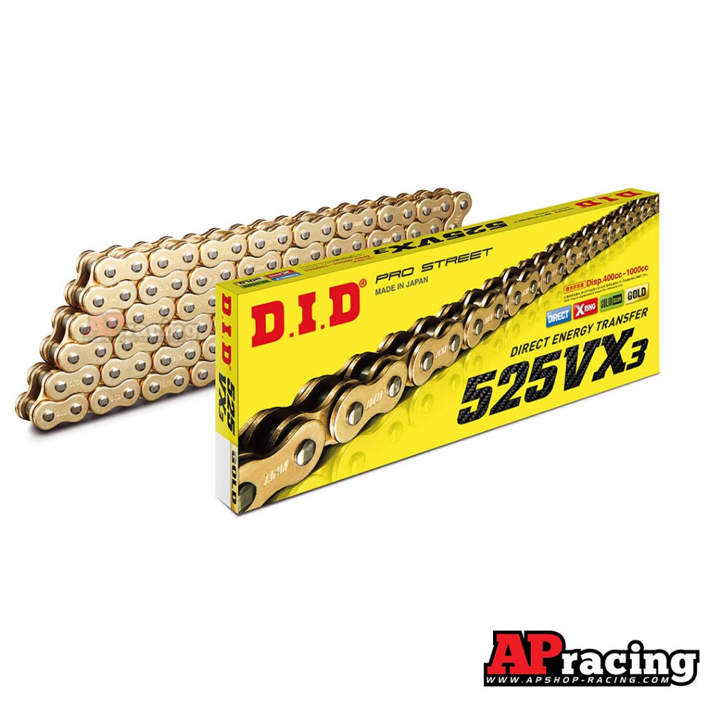 DID 525 D.I.D โซ่ สำหรับ Bigbike จักรยานยนต์ 250-1000cc DID 525 VDS O-ring 525 V11 X-Ring