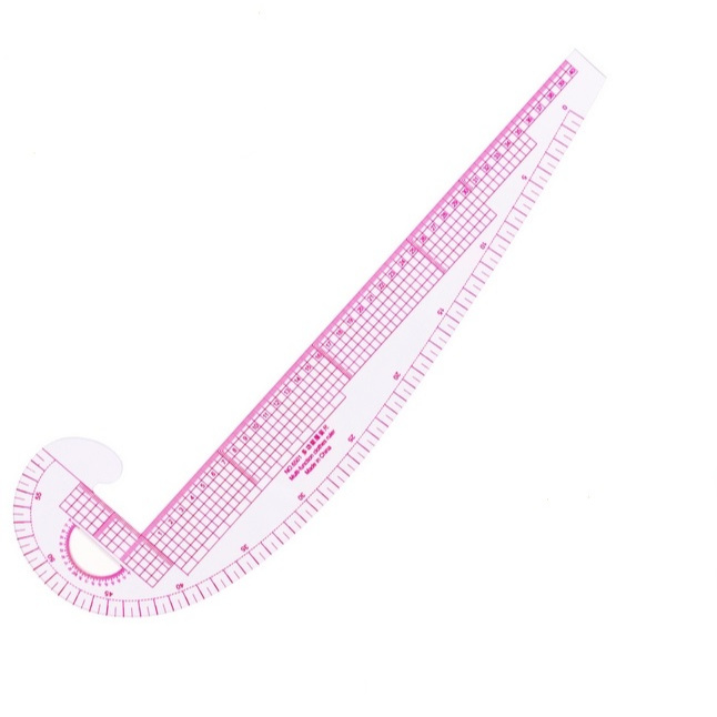 ไม้บรรทัดโค้ง สร้างแบบเสื้อ ยาว 58 cm.