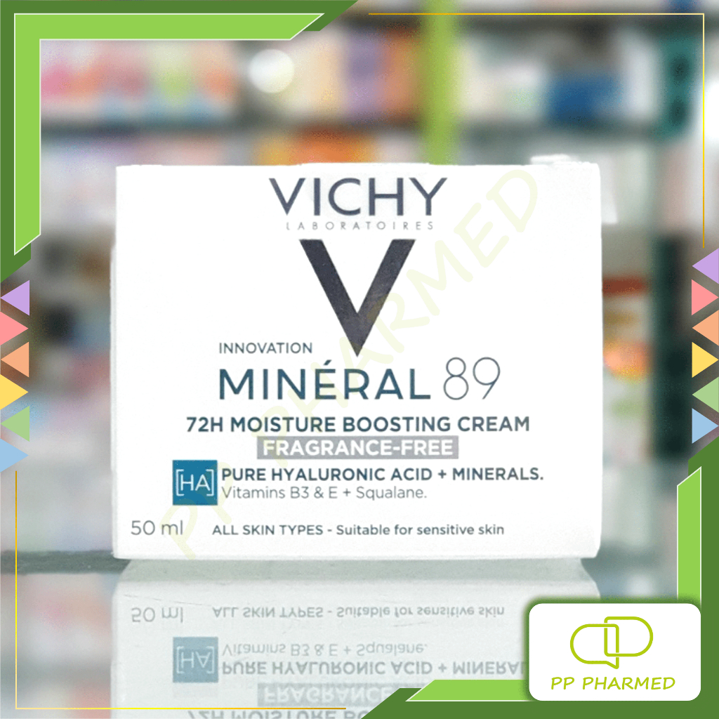 Vichy Mineral 89 ครีมบำรุงผิวหน้าดูอิ่มฟู เรียบเนียน ชุ่มชื้นยาวนาน 72H Moisture Boosting Cream 50ml
