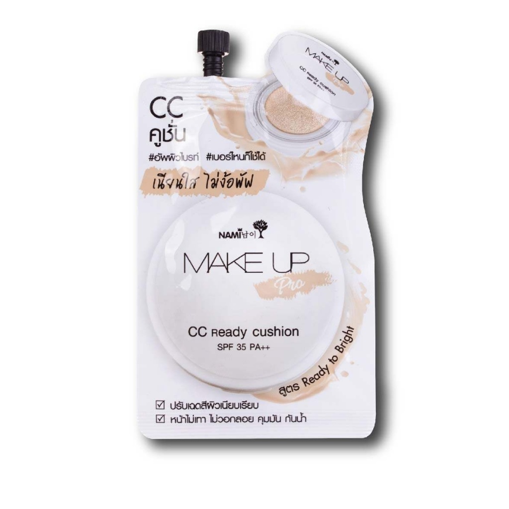(1ซอง) CC ซองขาวนามิ Nami Make Up Pro CC Ready Cushion 7 กรัม