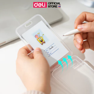 ที่ใส่บัตร Deli รุ่น EF455 ลายสปองบ๊อบ spongebob ลิขสิทธ์แท้ มาพร้อมสายคล้องคอ (3 สี/จำหน่าย 1 ชิ้น)