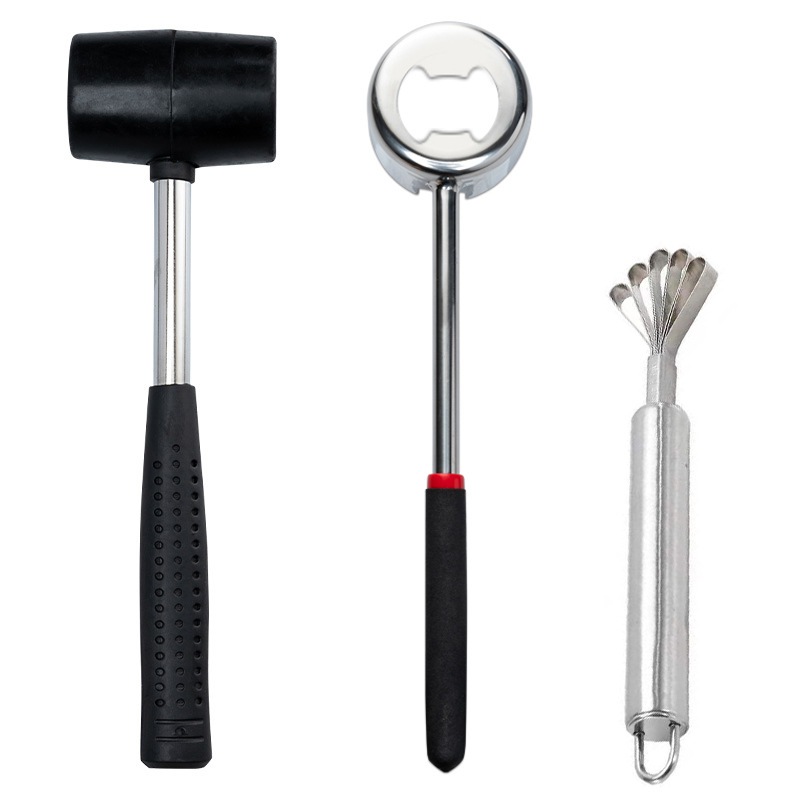 3pcs Coconut Opener ที่ปอกมะพร้าว เปิดได้อย่างง่ายดาย ที่เปิดมะพร้าว อุปกรณ์เจาะมะพร้าว สแตนเลส อุปกรณ์เจาะมะพร้าว