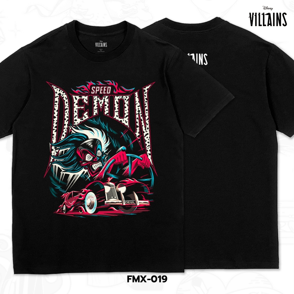 Power 7 Shop เสื้อยืดการ์ตูน "Villains" ลิขสิทธิ์แท้ DISNEY (FMX-019)
