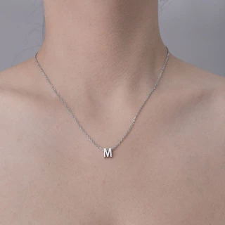 สร้อยตัวอักษรภาษาอังกฤษตัวจิ๋ว ไม่ลอก ไม่ดำ A-Z มีสีเงิน สีทอง สร้อยมินิมอล