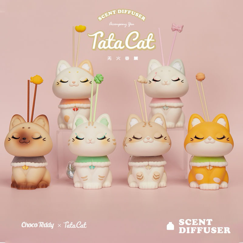 [พร้อมส่ง 13 พฤษภา] กล่องสุ่ม Tata Cat น้ำหอมตั้งโต๊ะ กล่องสุ่มน้องแมว Tata cat