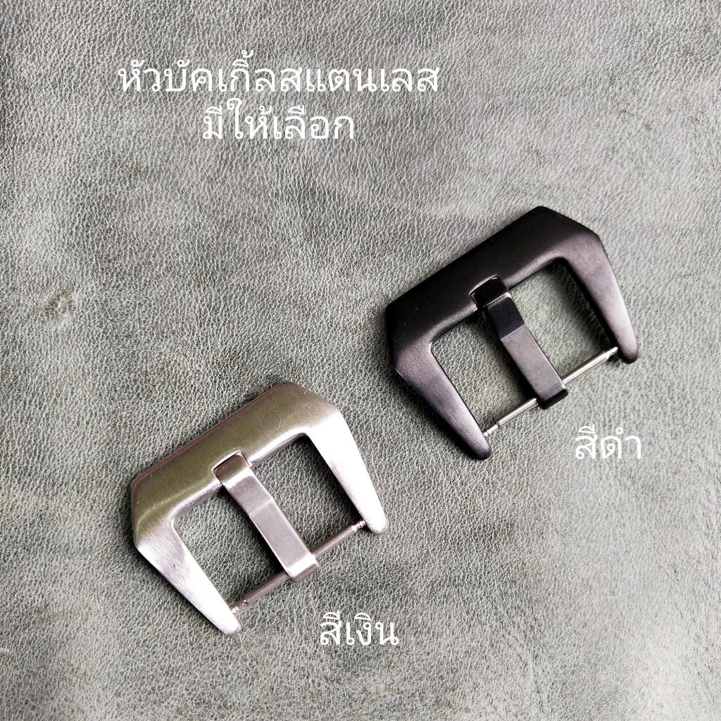 สายนาฬิกาหนังแท้ สีดำ-แดง #รุ่น Black_Red งานhandmade มีขนาด18-30mm.แถมฟรีสปริงสำรองและที่เปลี่ยนสาย - รูปที่ 6