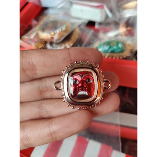 (แท้100% ปลอมคืนเงิน) กรอบสี่เหลี่ยม หน้าพรานบุญ 1.5ซม. ลายไข่ปลาเกลียวเชือก | Amulet Case | 方形佛牌外壳(กรอบชุบหนา 2 เท่า)
