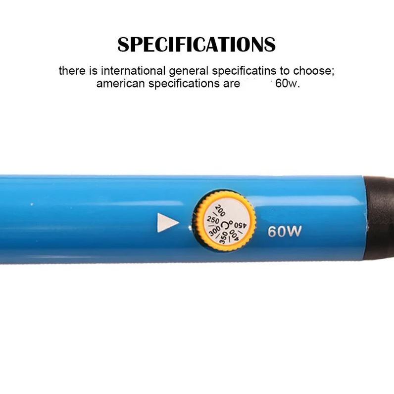 หัวแร้งบัดกรี หัวแร้ง 60W หัวแร้งไฟฟ้าปรับอุณหภูมิได้ หัวแร้งบัดกรี หัวแร้งไฟฟ้า หัวแร้ง หัวแร้งไฟฟ้า บัดกรี ตะกั่ว เครื - รูปที่ 2