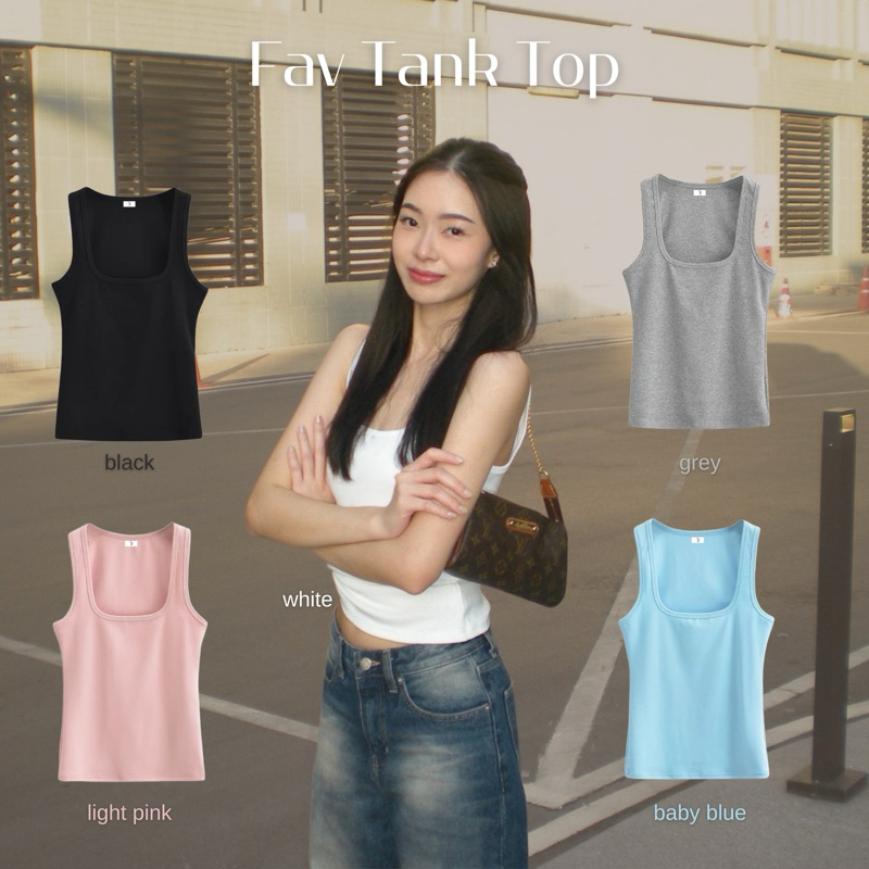 รอพรีเฉพาะสี [Light Pink] Fav Tank Top | Amis Basic