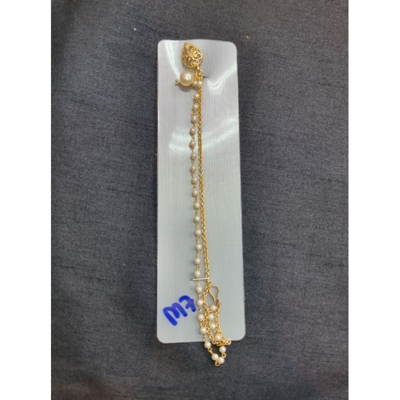 จิวจมูกอินเดียแบบมีสายมุก/จิวจมูกหนีบ/สินค้าพร้อมส่ง - รูปที่ 5