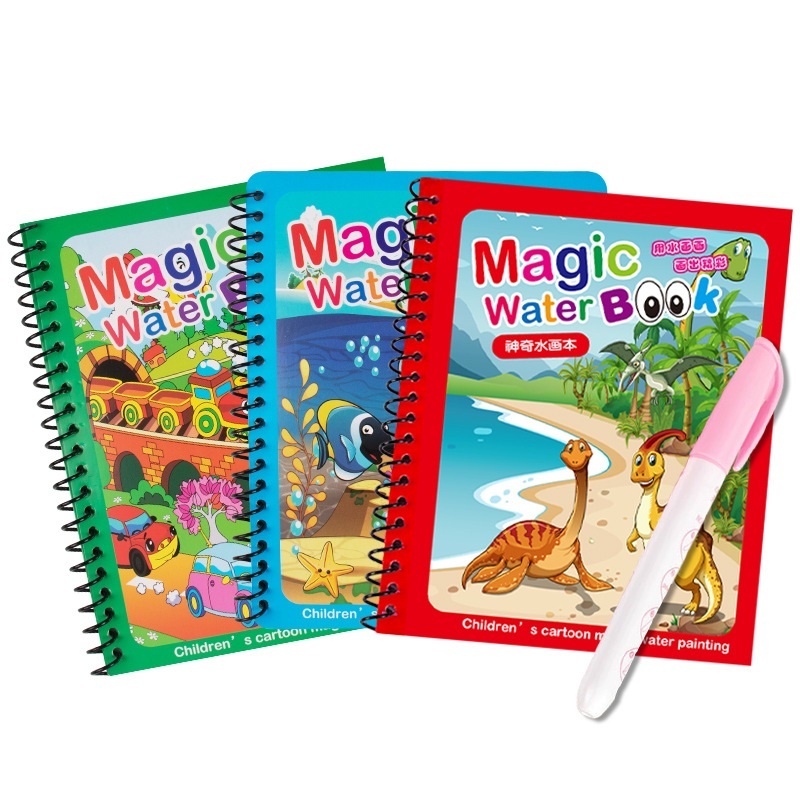 L&L สมุดระบายสี สมุดระบายสีน้ำมหัศจรรย์ Magic water book ของเล่นเสริมพัฒนาการ(หลังแห้งสีจะหายไปและสามารถนำกลับมาใช้ใหม่)