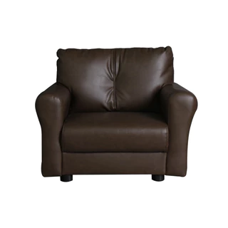 DECOS โซฟาหนัง 1 ที่นั่ง รุ่น RELAX สีน้ำตาล |AB|