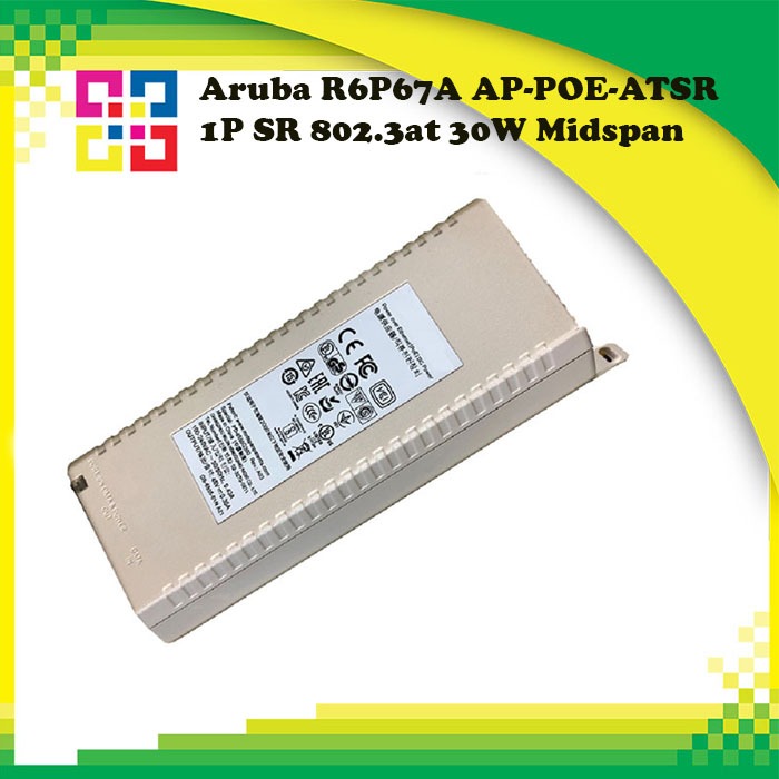 HPE Aruba R6P68A AP-POE-AFGE 1P GE 802.3af 15.4W Midspan