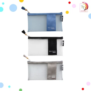 E-File (อีไฟล์) กระเป๋าดินสอ แบบตาข่าย รูดซิป MESH POCKET รุ่น CPK75 สุ่มสี / 1 ใบ