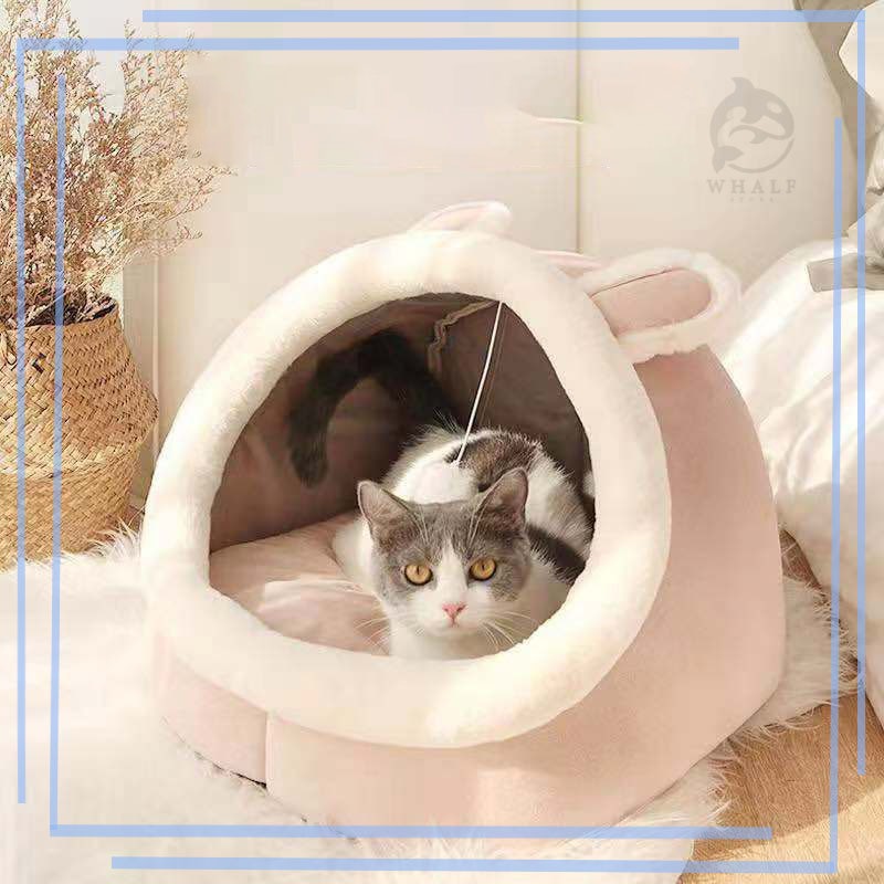 🐾ที่นอนสัตว์เลี้ยง ที่นอนแมว เบาะโดมที่นอนแมวแบบกึ่งปิด นอนสบา ยนุ่มนิ่ม S/M/L🐱