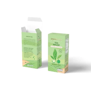 ชาชงเย็น Tea Infuse Green Tea ชาเขียว (เซนฉะ) ผสมไฟเบอร์ กลิ่นแอปเปิ้ลและกลิ่นเปปเปอร์มินต์