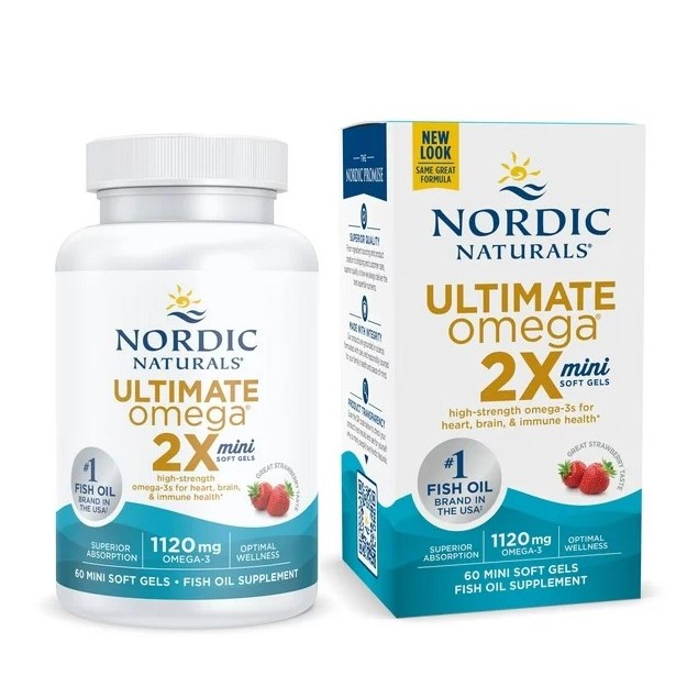 Nordic Naturals Ultimate Omega 2X-Mini 1120 mg Omega-3 60 เม็ด EXP 2026+