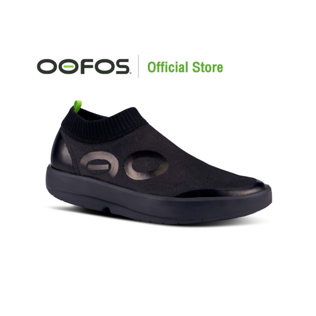 OOFOS OOMG EEZEE MID SHOE BLACK & BLACK รองเท้าเพื่อการฟื้นฟู