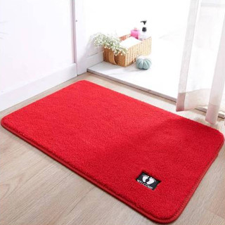 พรมเช็ดเท้าขนแกะกันลื่นซึมซับน้ำได้ดีขนาด60x40cm