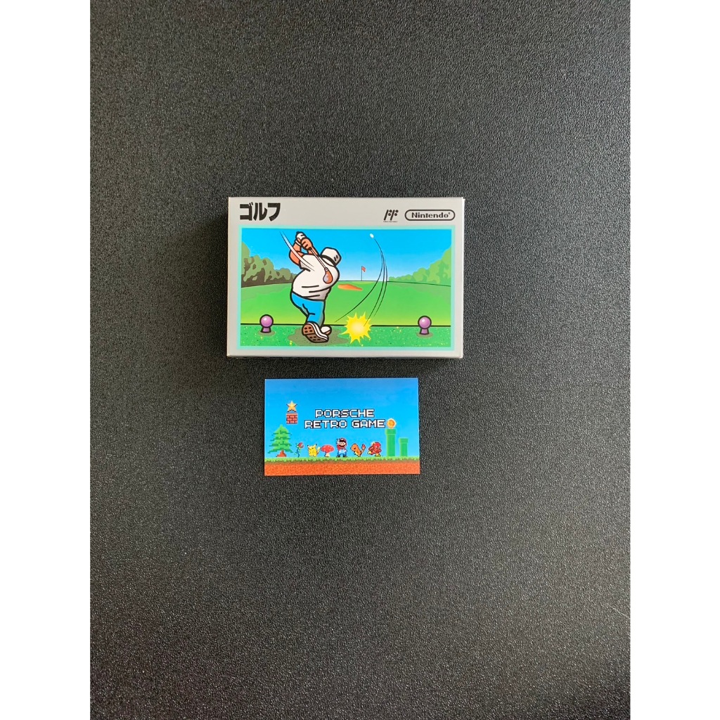Golf Silver Box Picture Label Nintendo Famicom Box Japan