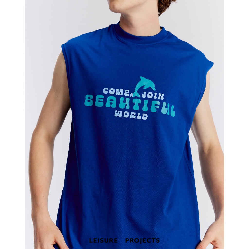 (Leisur Projects) "dolphin" oversize fit sleeveless t-shirt