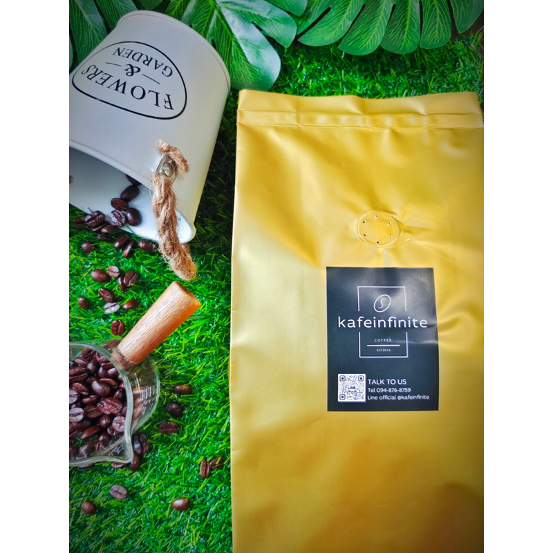 เมล็ดกาแฟ kafeinfinite L2 robusta60 arabica40 premium