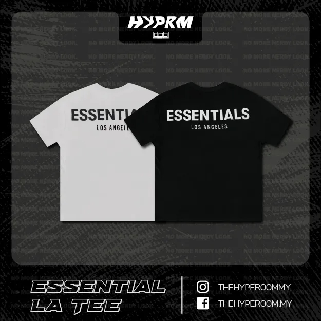 ESSENTIALS Fear Of God 3M Reflective LA Los Angeles Tee ลิขสิทธิ์แท้ 100%