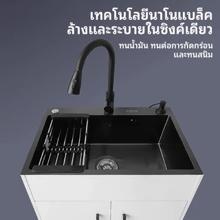 ชุดอ่างล้างจานสแตนเลส รุ่นอ่างล้างจานพร้อมตู้ ตู้ตั้งพื้น ซิงค์อ่างล้างจาน ชุด อ่าง