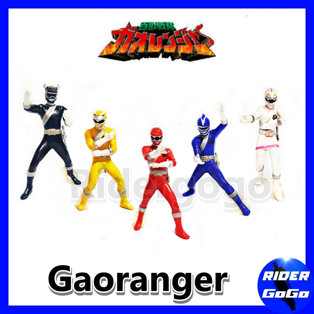 Bandai โมเดล กาชาปอง กาโอเรนเจอร์ Model Gashapon Gaoranger ขายยกเช็ต 5 ตัว มือสอง
