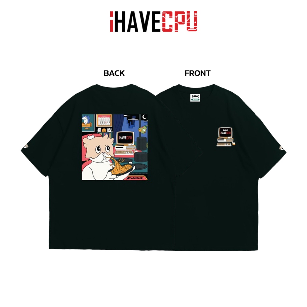 iHAVECPU PREMIUM (เสื้อยืด) CUTEBOY X iHAVECPU KORAT T-SHIRT | BLACK