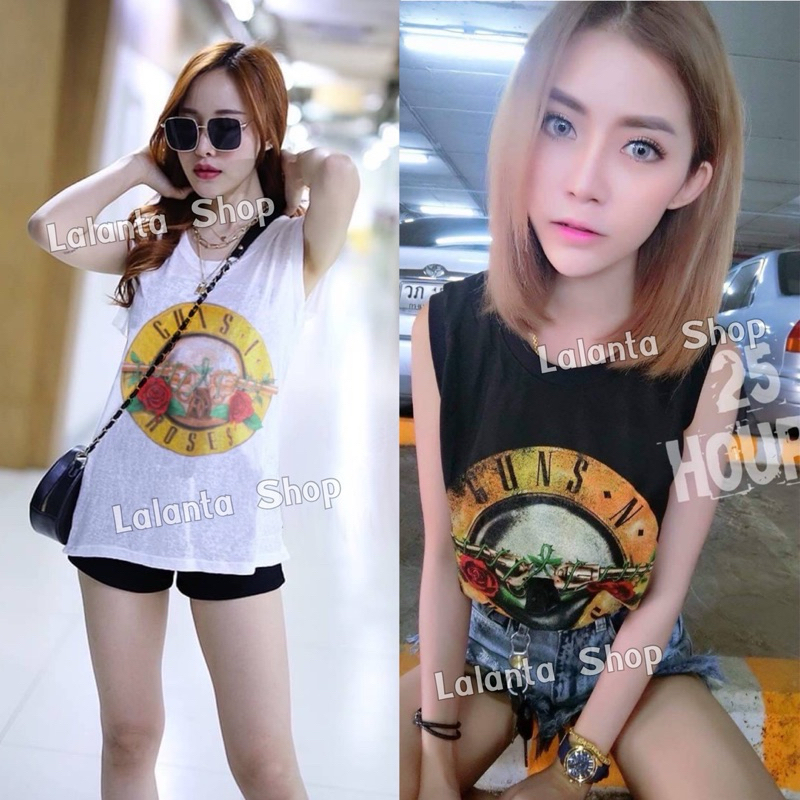 เสื้อแขนกุดผ้าสลาฟ gun n’ rose