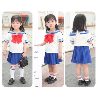 🔥ส่งไว จาก กทม🔥ชุดเซล่ามูนเด็ก ชุดนักเรียนญี่ปุ่น สำหรับเด็ก กระโปรงพลีท Sailor Moon คอสเพลย์ ชุดแฟนซี