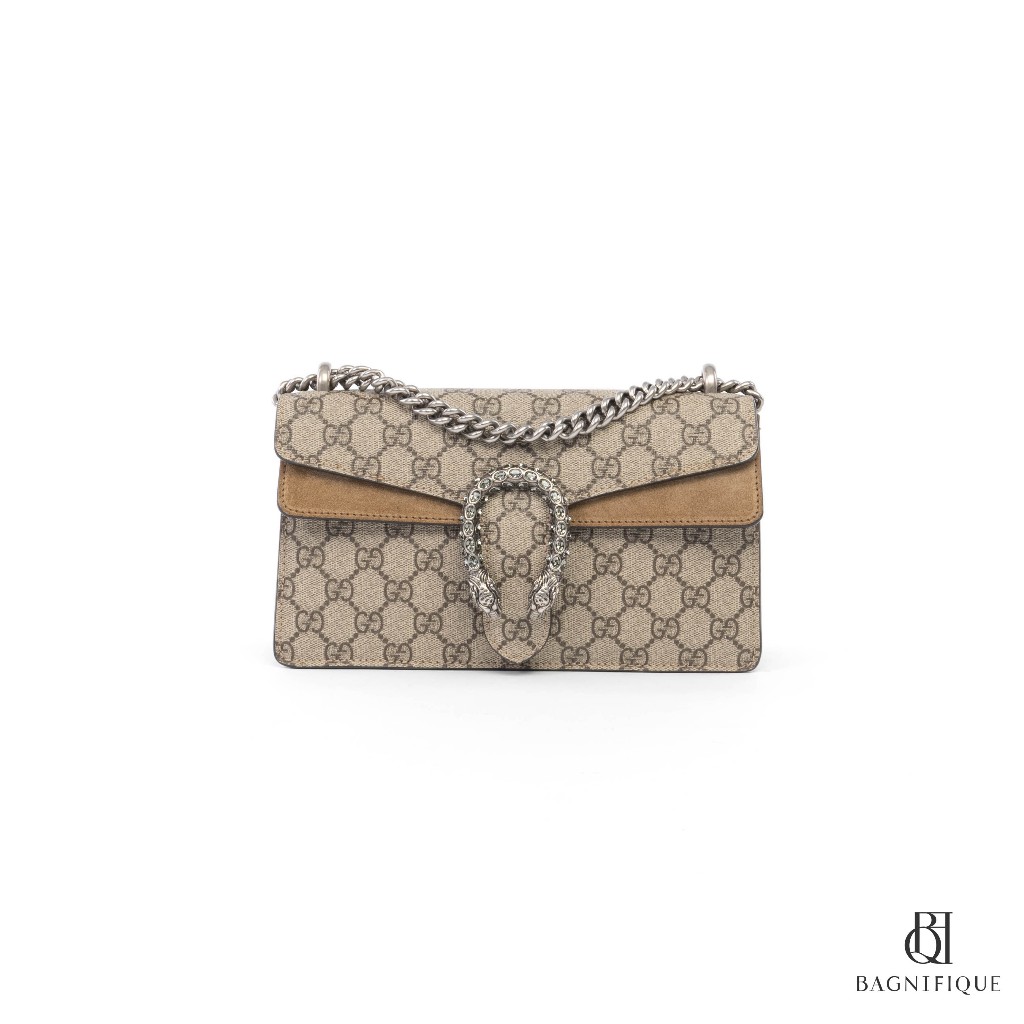 GUCCI DIONYSUS NEW SMALL BROWN GG MONOGRAM SHW