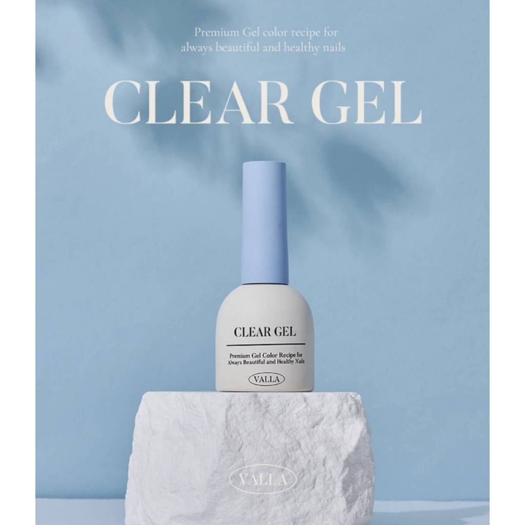 เจลใสแบบขวดVALLA🇰🇷 Clear Gel non wipe 10ml. เจลใสเคลือบเล็บ ไม่ต้องเช็ดเหนียว ของแท้จากเกาหลี