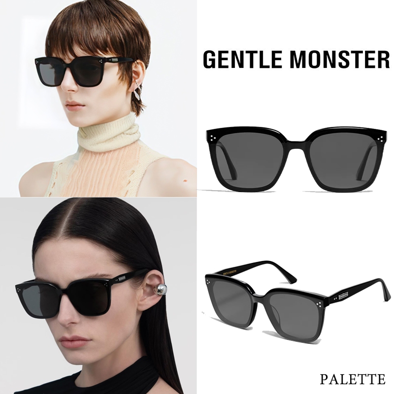 New Gentle Monster (เจนเทิล มอนสเตอร์)Paletteสีดำ แว่นกันแดดแท้ เลนส์โพลาไรซ์ uv400 ใส่ได้ทั้งชายและ