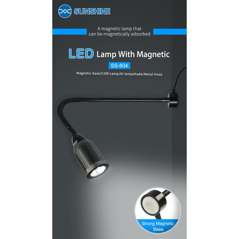 โคมไฟ LED แม่เหล็ก SS-804 โคมไฟอลูมิเนียมอเนกประสงค์สำหรับซ่อมแซม