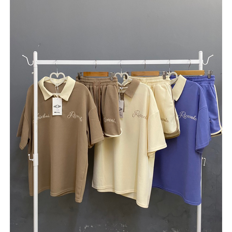 ชุดเซ็ตทูโทนเกาหลีขาสั้น ป้ายBechic