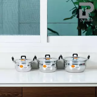 หม้อหุงข้าว หม้อแกง หม้อชุด หม้ออลูมิเนียม ตราหัวม้า ขนาด 16-20 cm (ยกชุด3ใบ)