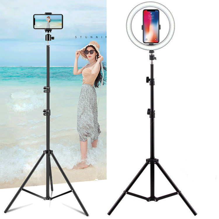 ไฟ LED วงแหวนเติมแสง 26 ซม.+พร้อมขาตั้ง 2.1 ม.+บลูทูธเซลฟี่ เหมาะสำหรับการถ่ายทอดสด ถ่ายภาพ และอุปกรณ์อื่นๆ - รูปที่ 6
