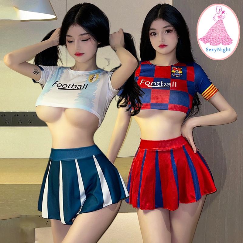 SexyNight  ⚽⚽ ชุด เซ็กซี่ ชุดเชียร์ลีดเดอร์แฟนสาว มีเสน่ห์ เซ็กซี่ ราคาถูก พร้อมส่งจากไทย（H9266）