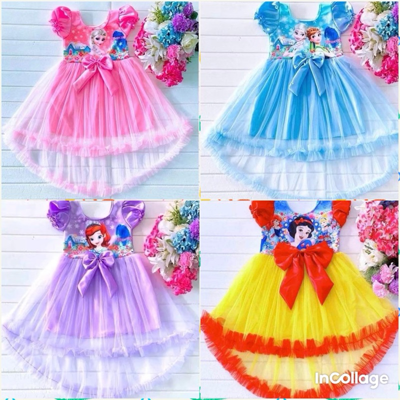 ชุดเจ้าหญิง ชุดเด็ก สโนไวน์หางปลา ชุดเด็ก  2-7 ขวบ (016)