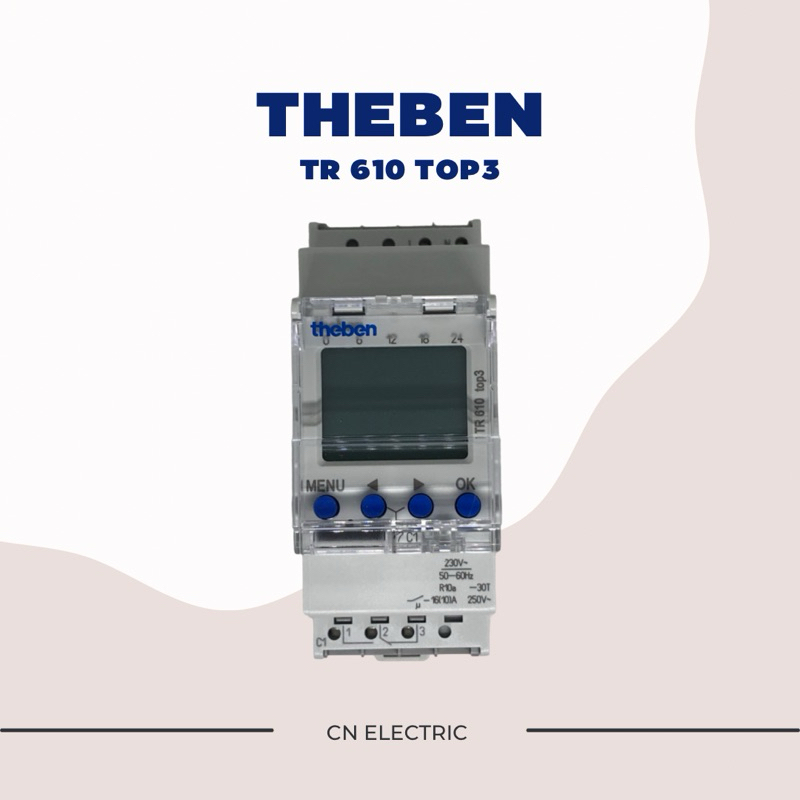 นาฬิกาตั้งเวลา,ไทม์เมอร์ theben TR 610 top3 Time and light control Digital time switches
